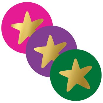 Kado Stickers | Ster Goud Kleur assorti (12 stuks)