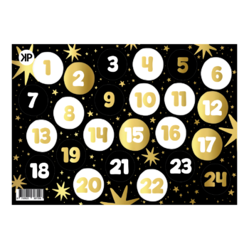 Stickervel | Advents Nummers (24 stuks)