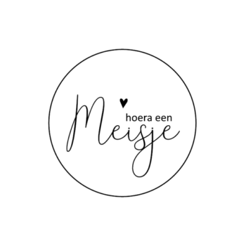 Kado Stickers | Hoera een meisje (10x)