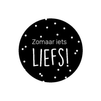 Kado Stickers | Zomaar iets liefs Zwart (10x)