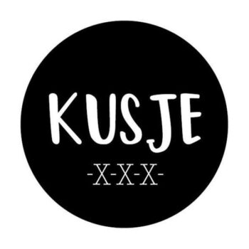 Kado Stickers | Kusje Zwart (10x)