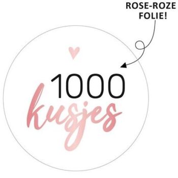Kado Stickers | 1000 Kusjes Rosegold foil (10x)