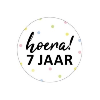 Kado Stickers | Hoera 7 Jaar (10x)