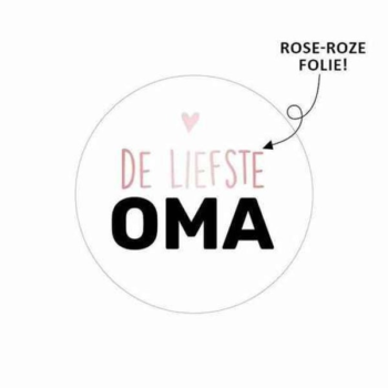 Kado Stickers | De liefste oma - Brons (10x)