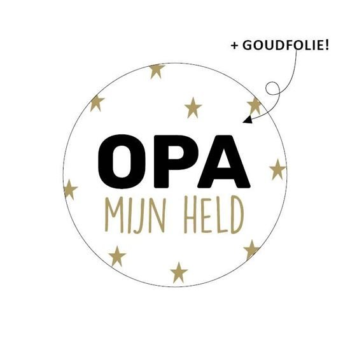 Kado Stickers | Opa mijn Held - Brons (10x)