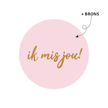 Kado Stickers | Ik mis jou Roze (10x)