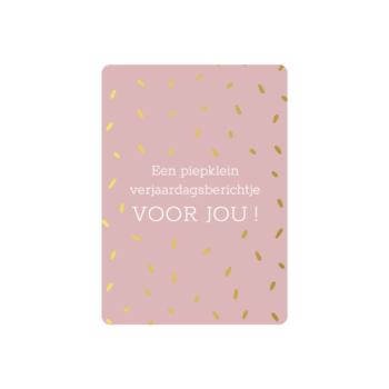 Cadeaukaartje | A7 - Piepklein verjaardagsberichtje