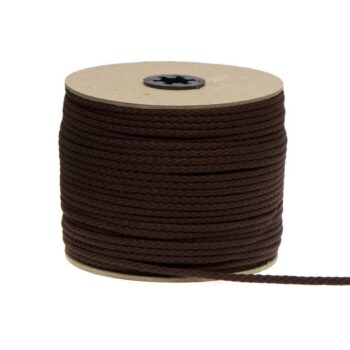 Koord | Warm bruin gevlochten 4mm (3 meter)