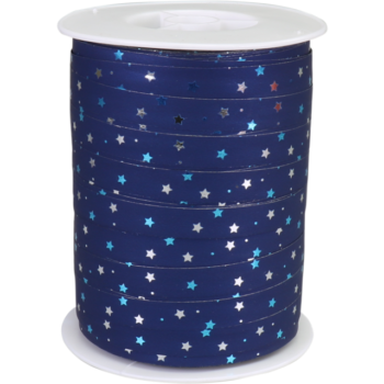 Krullint | Blauw met sterren | 10mm (5m)