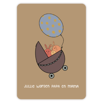 Ansichtkaartje | Jullie worden pappa & Mamma