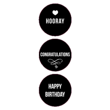 Kado Stickers | Black Party Assorti (12x)