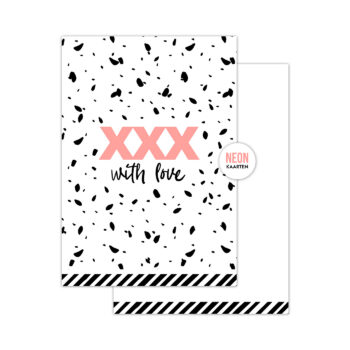 Cadeaukaartje |  With Love - Dots & Fluor