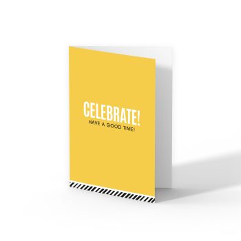 Ansichtkaartje | Celebrate Oker - Dubbel met enveloppe