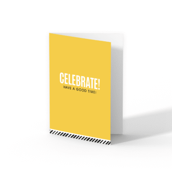 Ansichtkaartje | Celebrate Oker - Dubbel met enveloppe