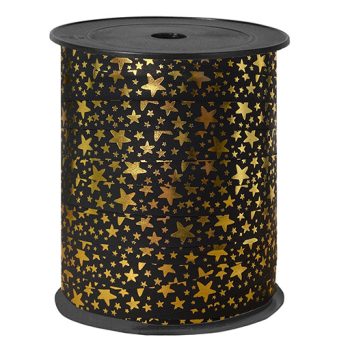 Krullint | Allemaal Sterretjes Zwart goud | 10mm (5m)