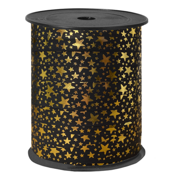 Krullint | Allemaal Sterretjes Zwart goud | 10mm (5m)