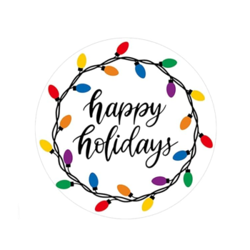 Kado Stickers | Happy Holidays lights (10x)