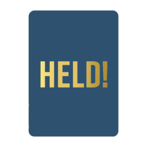 Ansichtkaartje | Held Blauw met goldfoil