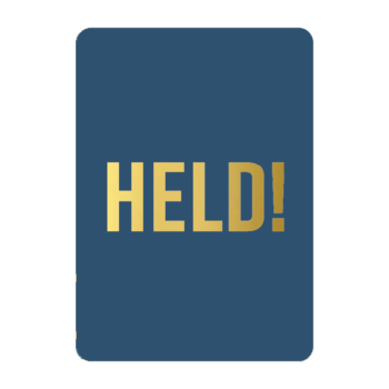 Ansichtkaartje | Held Blauw met goldfoil