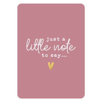 Ansichtkaartje | Little note to say goldfoil hart