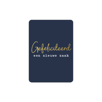 Cadeaukaartje  | A7 - Gefeliciteerd nieuwe zaak