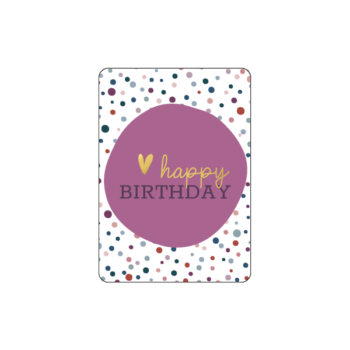 Cadeaukaartje  | A7 - Happy birthday confetti