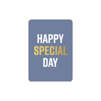 Cadeaukaartje  | A7 - Happy Special day goldfoil
