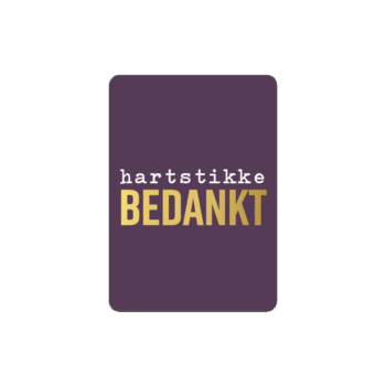 Cadeaukaartje  | A7 - Hartstikke bedankt goldfoil