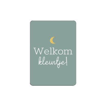 Cadeaukaartje | A7 - Welkom kleintje - goud maantje