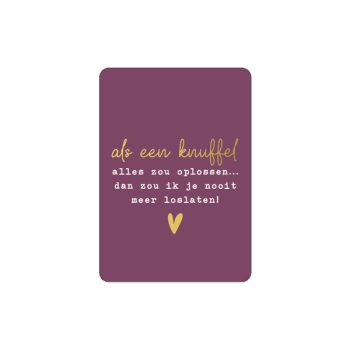 Cadeaukaartje  | A7 - Als een knuffel alles kon...