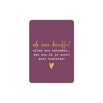 Cadeaukaartje  | A7 - Als een knuffel alles kon...