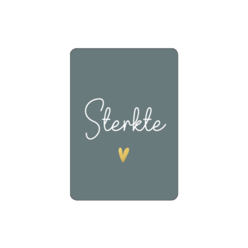 Cadeaukaartje | A7 - Sterkte met goldfoil hart