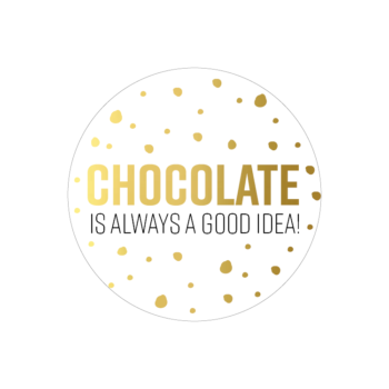 Kado Stickers | Chocolate is always a good idea (10 stuks)