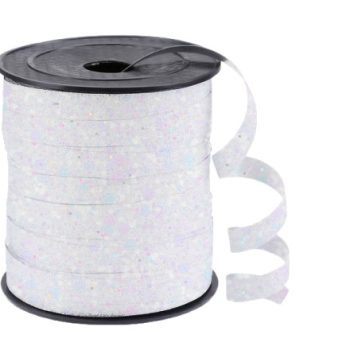 Krullint | Wit Glitter  | 10mm (5m)