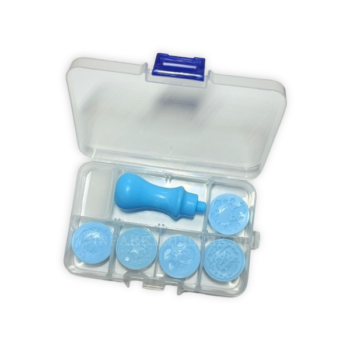 WAX SEAL | Lakzegel kit - 5 stempels incl handvat Blue