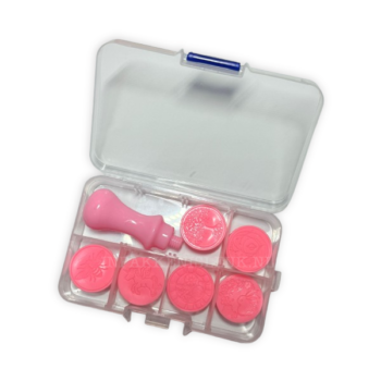 WAX SEAL | Lakzegel kit - 6 stempels incl handvat Roze