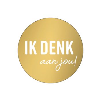 Kado Stickers | Ik denk aan jou - Goud (10 stuks)