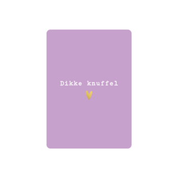 Cadeaukaartje | A7 - Dikke knuffel - Lila Goldfoil