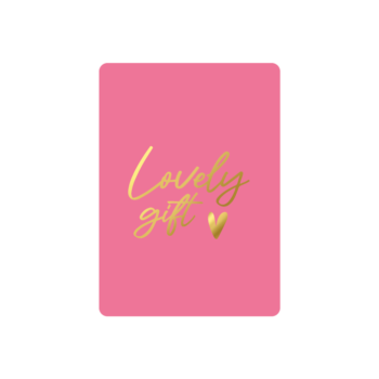 Cadeaukaartje | A7 - Lovely Gift - Pink Goldfoil