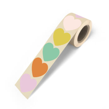 Kado Stickers | Spring hearts multi colors (10 stuks)