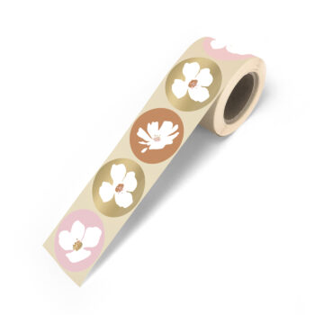 Kado Stickers | Fresh Flowers - Natural (12 stuks)