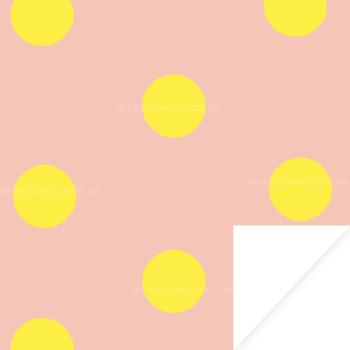 Kadopapier | Polka dots lemon yellow (30cmx3m)