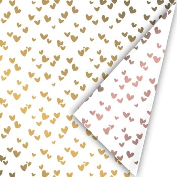 Kadopapier | Solo Hearts Rose Gold (30cmX3m)