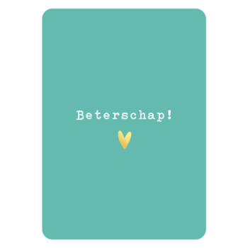 Ansichtkaartje | Beterschap - Mint - goldfoil