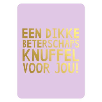 Ansichtkaartje | Dikke Beterschapsknuffel - mint