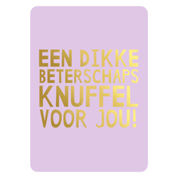 Ansichtkaartje | Dikke Beterschapsknuffel - mint