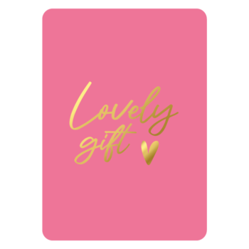 Ansichtkaartje | Lovely Gift Roze - Goldfoil