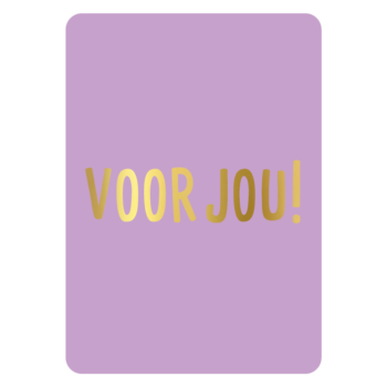 Ansichtkaartje | Voor Jou - Lila - goldfoil