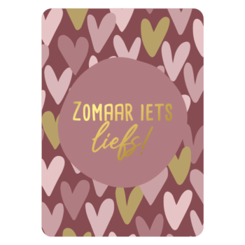 Ansichtkaartje | Zomaar iets liefs - hartjes Roze