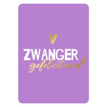 Ansichtkaartje | Zwanger Gefeliciteerd goldfoil